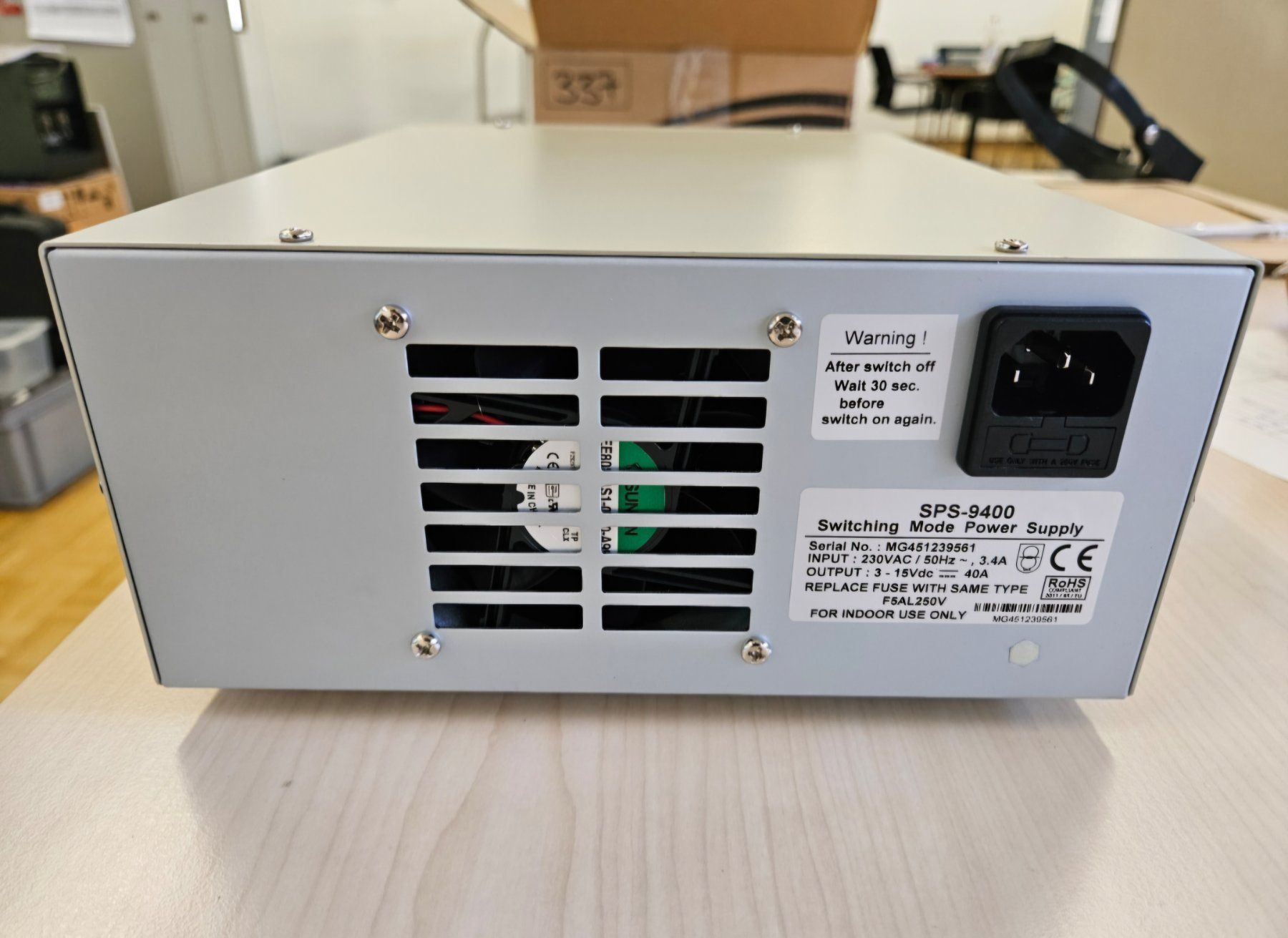 Componenti elettronici: DC Power Controller Manson SPS 9400 Switching Mode – Nuovo e nell'imballaggio originale da Kloten venduto da Auswandern 2