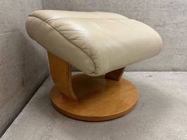 Ottoman leather wood (like STRESSLESS)🤍 Ottomane Leder Holz