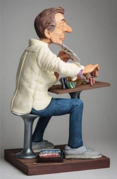 Statuette: Guillermo Forchino Figur POKERFACE  – Usato da Grenchen venduto da Floppa 5