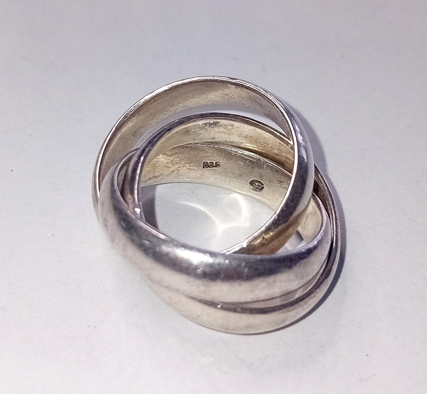 Anelli: Bague en argent 925, 3 anneaux - taille 62 – Usato da Neuchatel venduto da Vlenoble 1