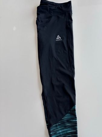 Odlo XL Running Leggings - Black and Teal - Excellent!