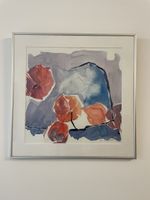 Aquarell „Laternen“, 50x50cm, gerahmt, 2005. Original.