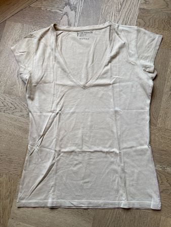 Rue blanche T-Shirt V-Ausschnitt beige Grösse 36