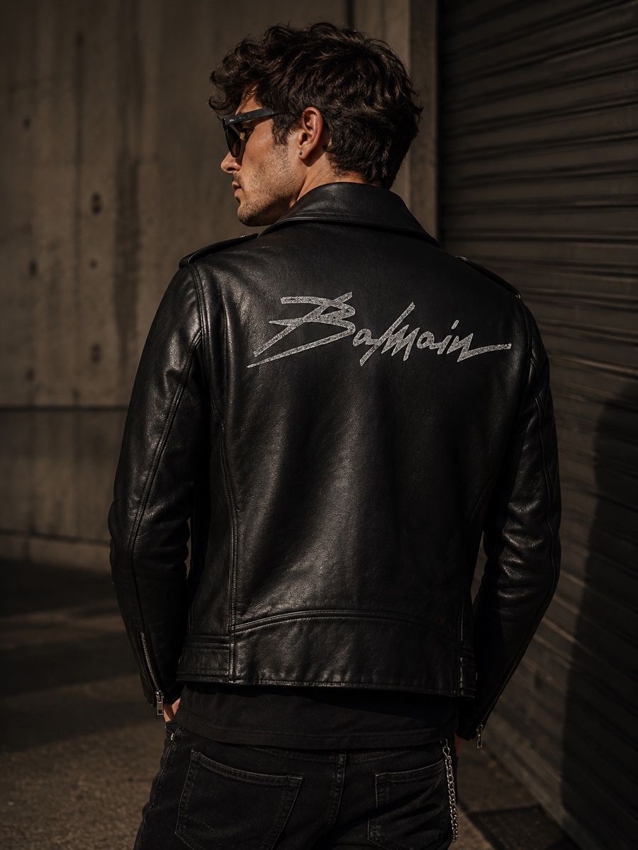 Balmain Jacken: (Finales Schnäppchen) Balmain Lederjacke – Gebraucht aus Langenthal von TrendHub