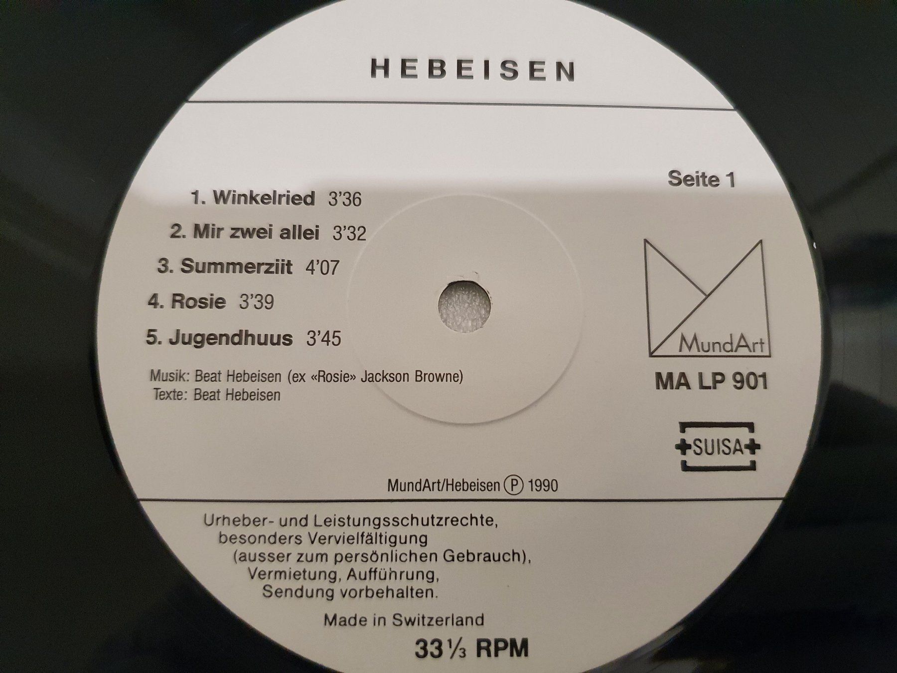 Vinyles: Hebeisen – Hebeisen – D'occasion à Uster par Vinyl-Leidenschaft 3