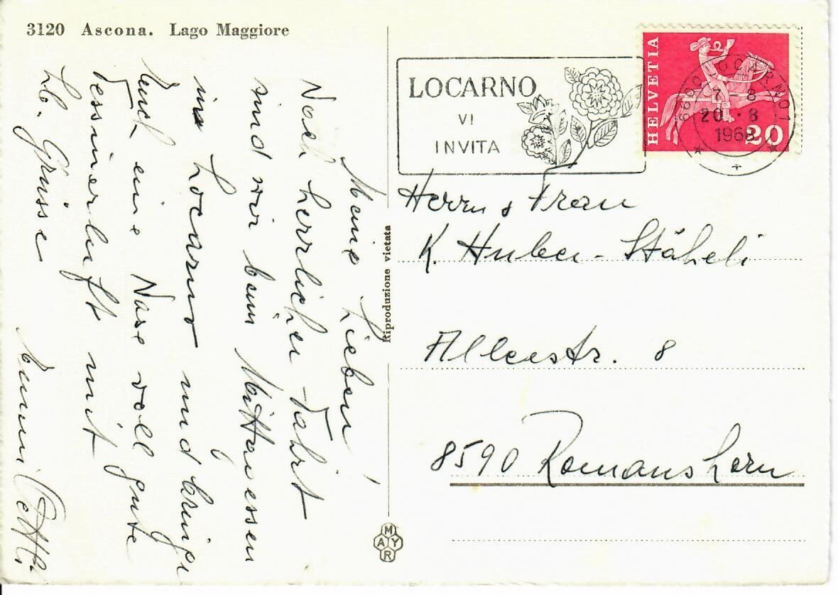 Cartoline postali: Ascona – Usato da Hochdorf venduto da Ziegel-16 1