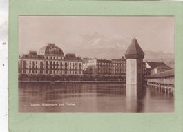 Luzern Wasserturm und Pilatus
