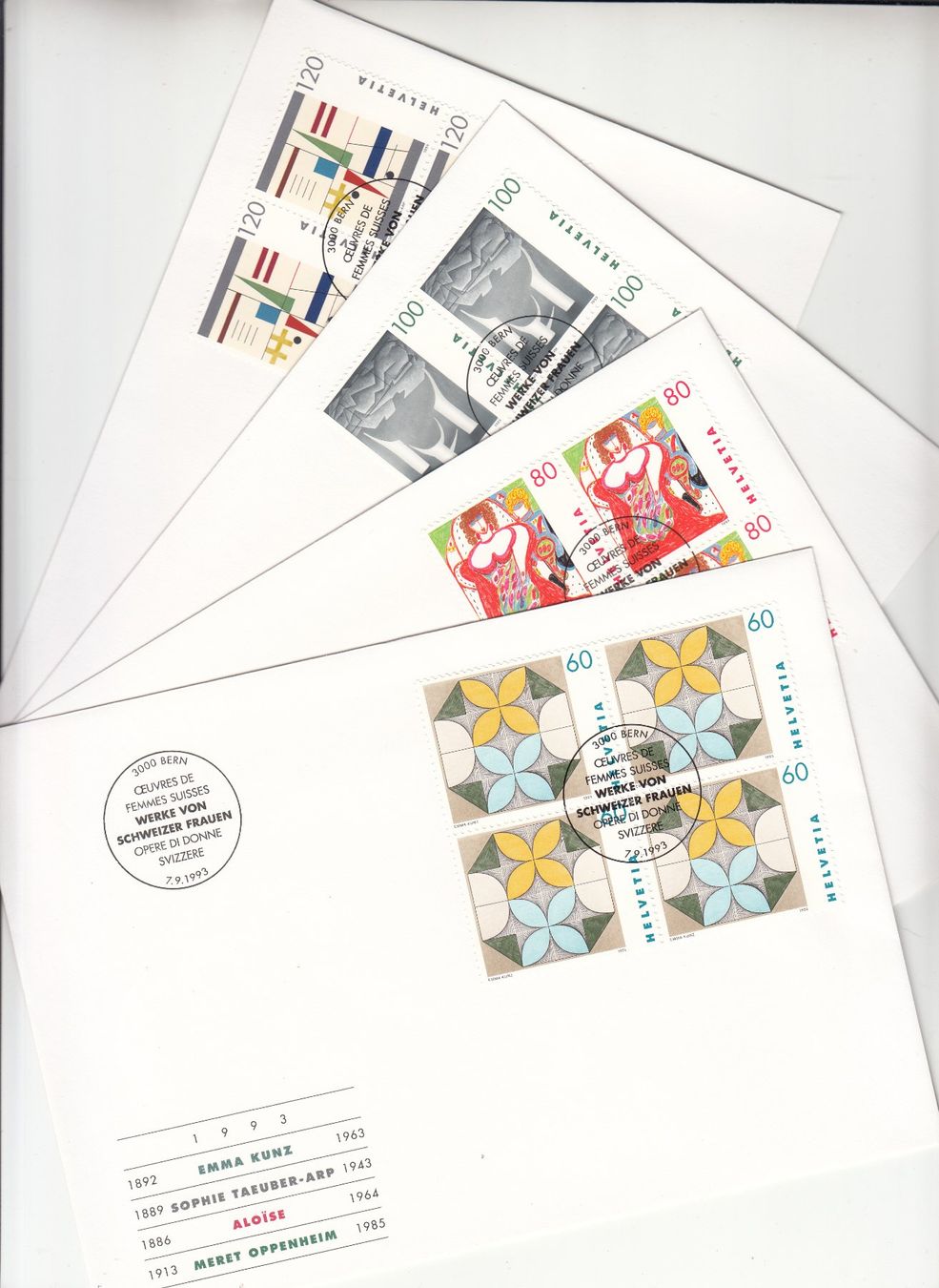 Tutti i francobolli: SBK 848 - 851 im 4er-Block FDC – Usato da Bürglen TG venduto da StampGraf
