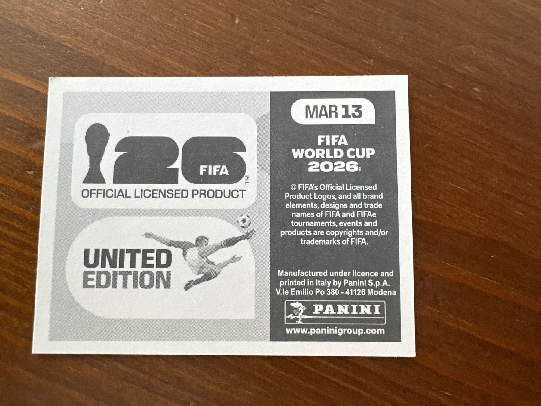 Panini Carte collezionabili: Panini MAR 13 FIFA World Cup 2026 – Nuovo e nell'imballaggio originale da Würenlos venduto da gtvlady_82 1