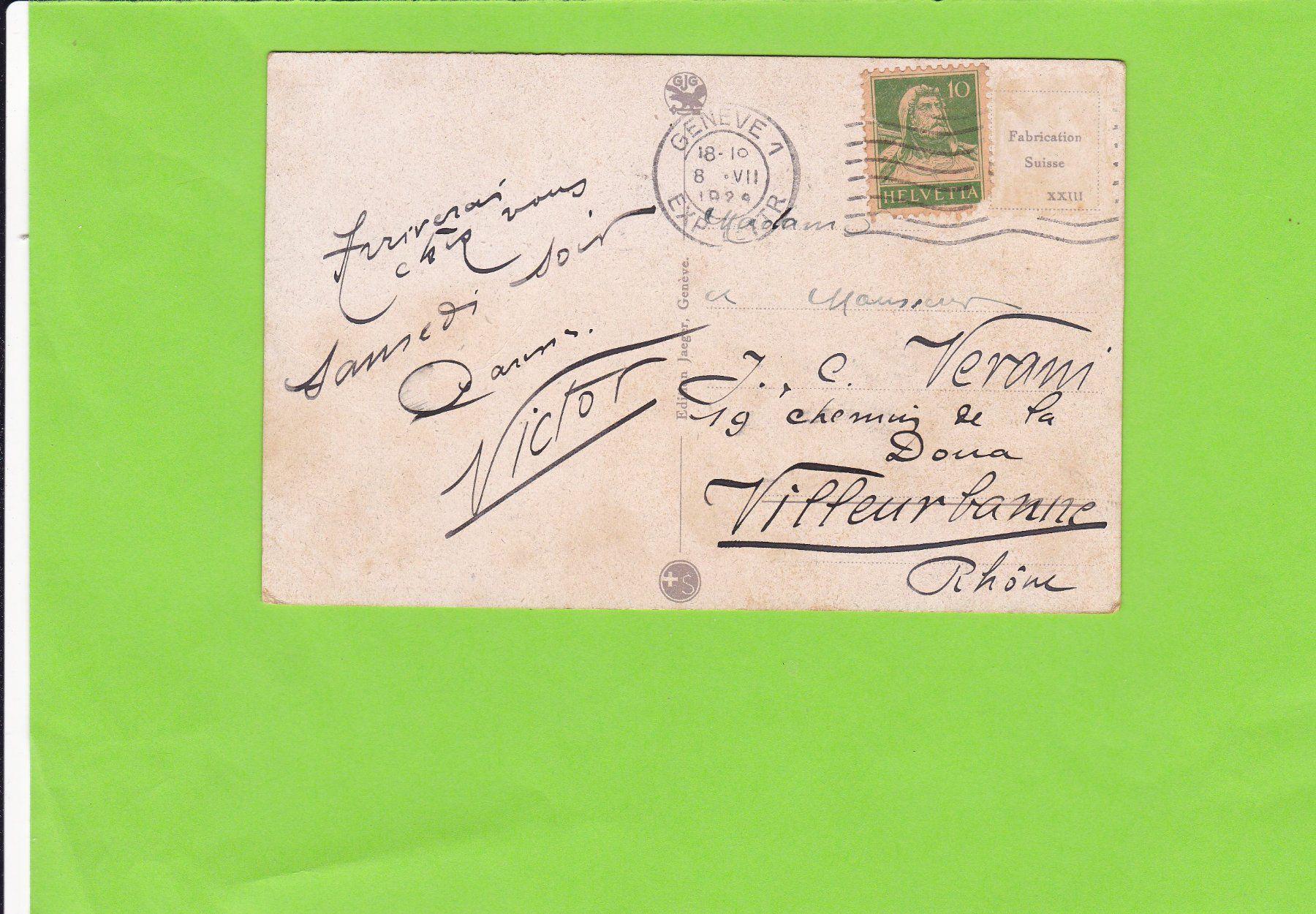 Cartoline postali: Genève-Monument Brunswick – Usato da St. Peterzell venduto da neckertal 1