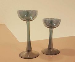 2 Glaskelche, mundgeblasen