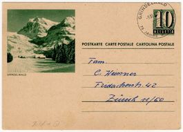 GRINDELWALD Bildpostkarte mit Stempel GRINDELWALD