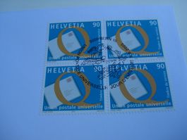 Sondermarke 2003, UPU, FDC Einzel + 4erblock, 2 Bel