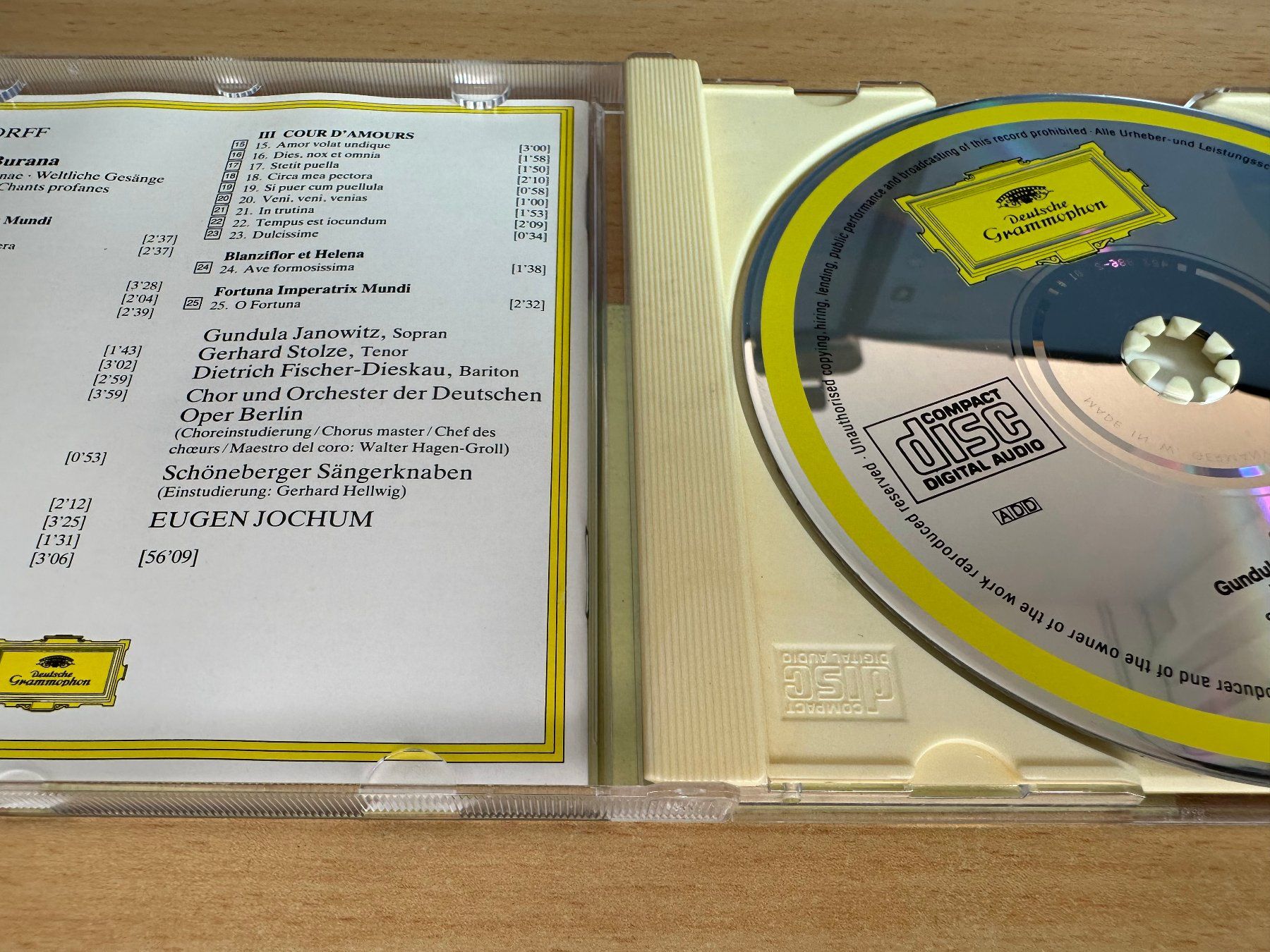 CD: Orff - Carmina Burana - Eugen Jochum – Usato da Rikon im Tösstal venduto da Alpenmutz 2