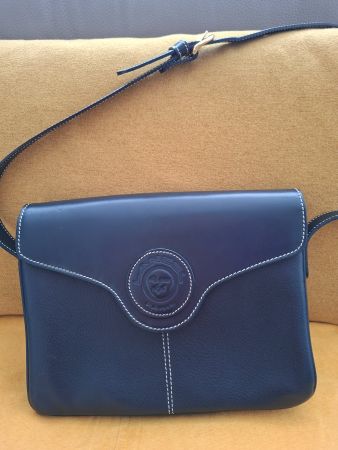 Sac bandoulière LANCASTER cuir, bleu très foncé