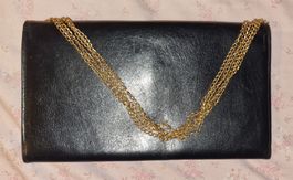 Sac à main vintage bleu foncé 28x16cm
