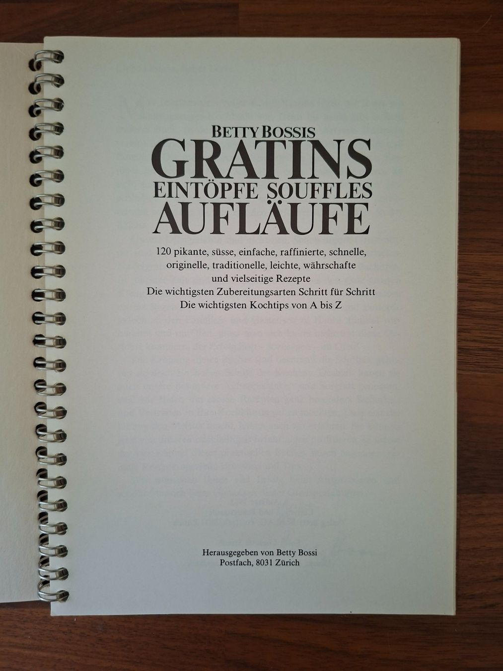 Libri: Betty Bossi; Gratins Eintöpfe Aufläufe – Usato da Boniswil venduto da Totomat-Lady2 1