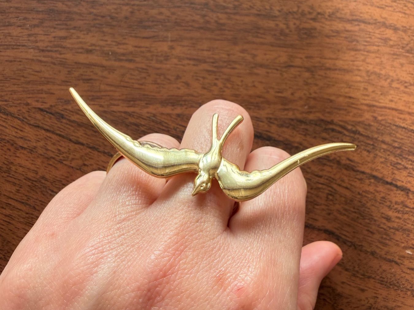Anelli: Goldener Schwalben-Ring, one Size – Nuovo (secondo la descrizione) da Gams venduto da Mariawicca 2