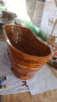 Badewanne Freistehende Teak Holzbadewanne Badwanne Teakholz