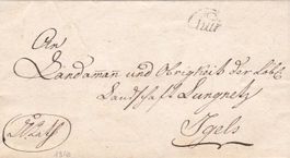 1816-57, Lot von 8 Faltbriefen aus Chur (6), Engadin und Zuz