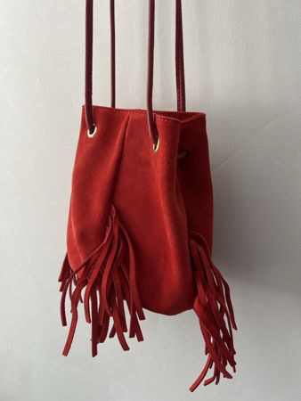 Massimo Dutti rote Leder Tasche 