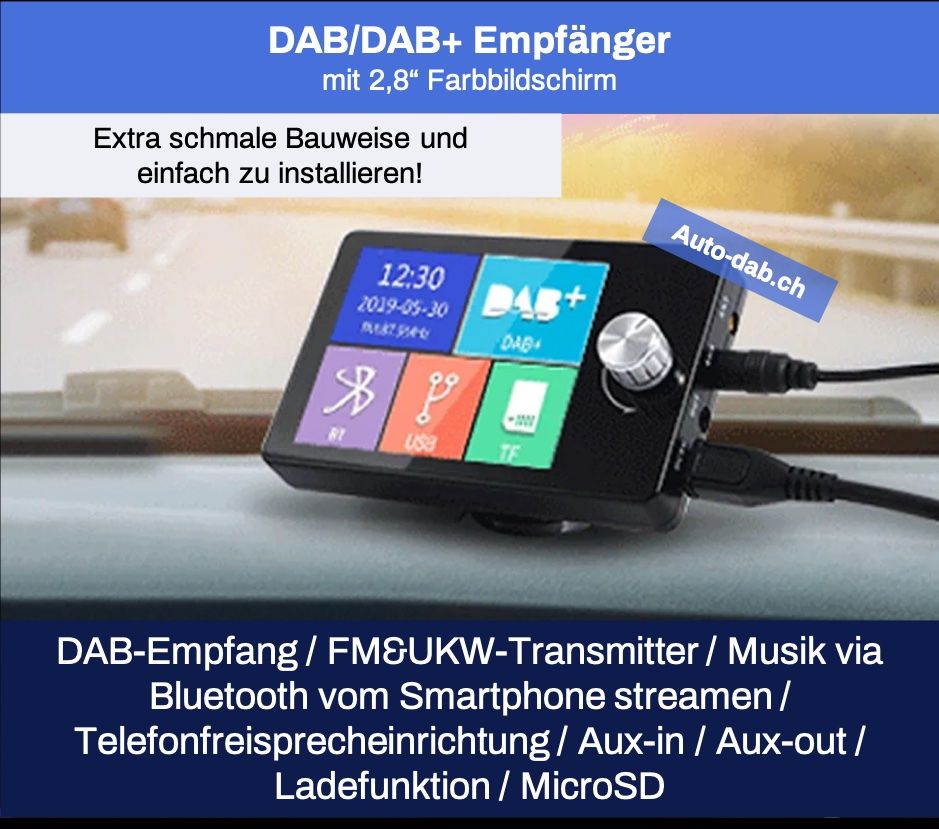 Adapter: DAB Auto Empfänger Adapter | Autoradio DAB+ Receiver – Neu und originalverpackt aus Basel von  1