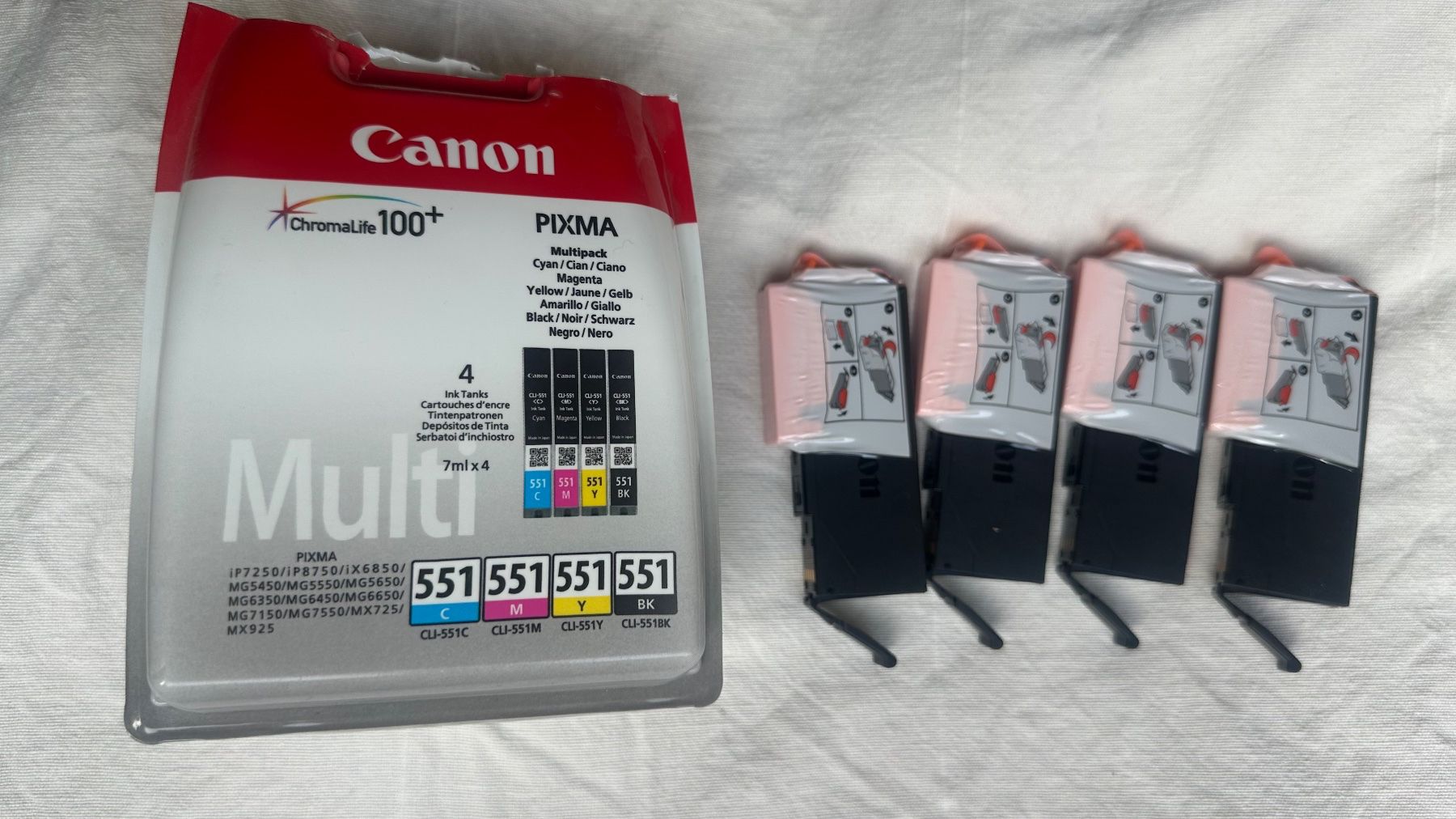 Canon Druckerpatronen & Toner: Canon Tintenpatronen Multipack CLI-551 4 Stück – Neu (gemäss Beschreibung) aus Basel von mediaTon 1