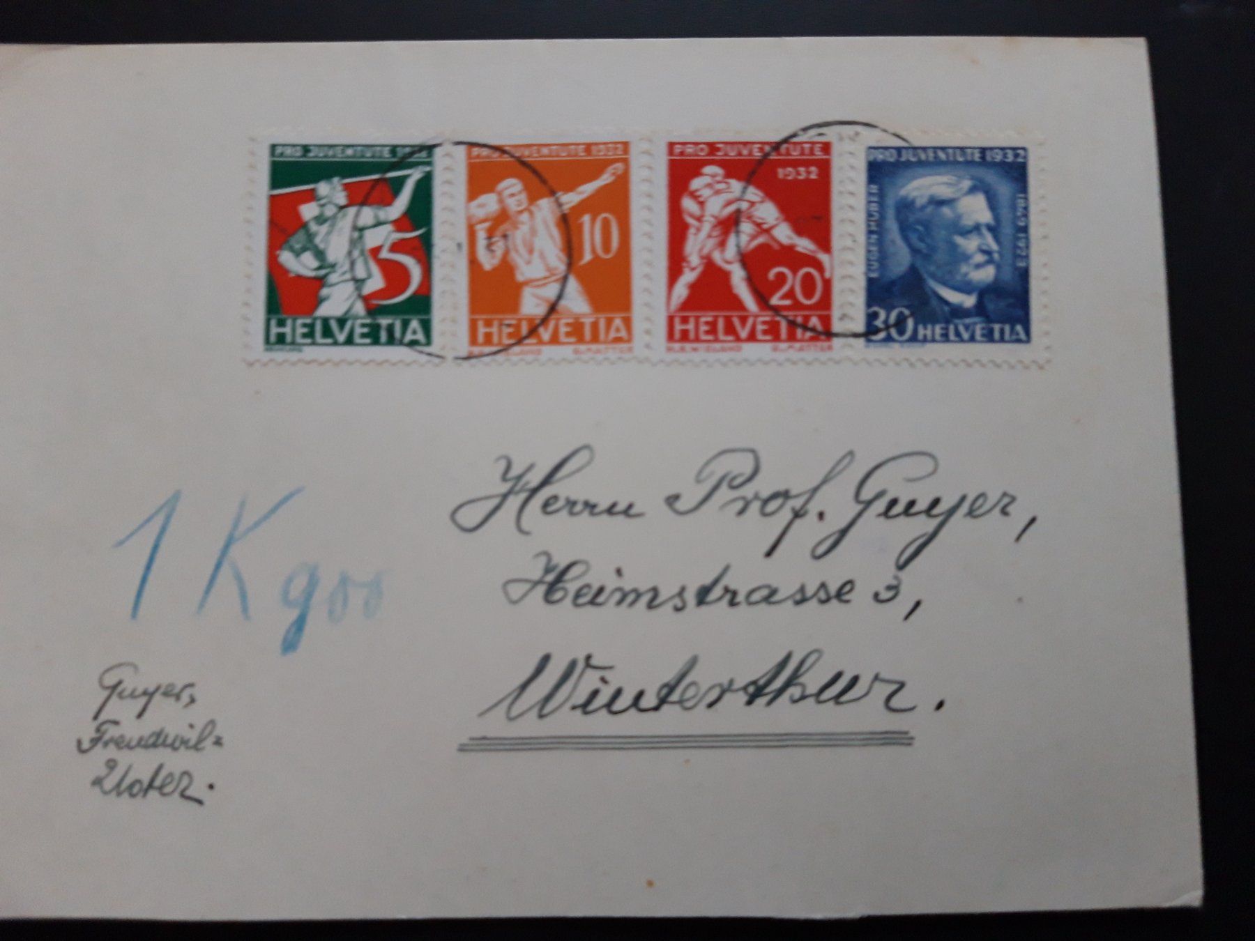 Cartoline: Satz-Karte PJ 1932 – Usato da Wattenwil venduto da paku48