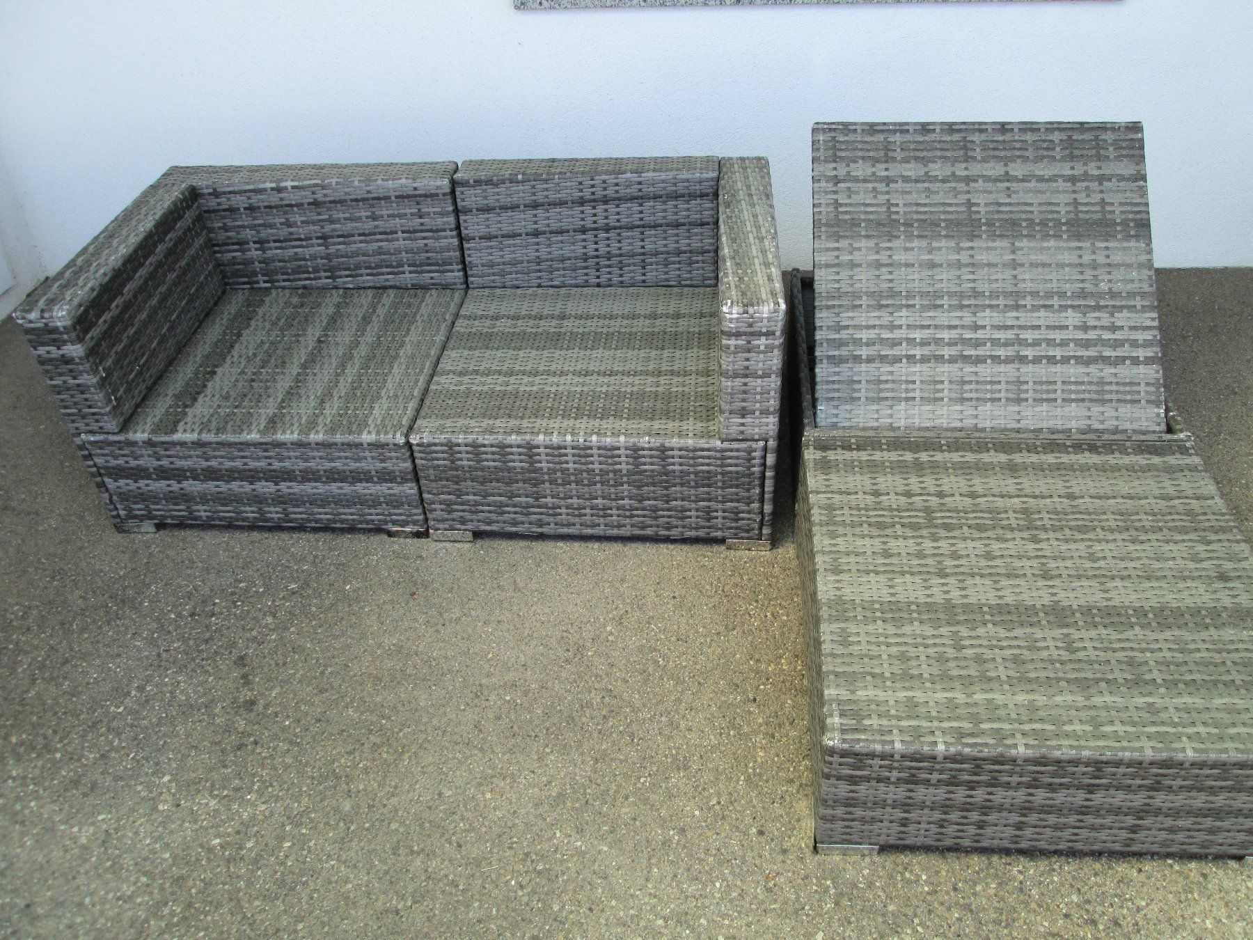 Set di tavolo e panche: Gartenlounge 4-Teiler Rattan VidaXL – Usato da Movelier venduto da ddomenika