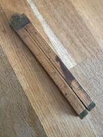 Klappmass Holz Messwerkzeug Antik mit Messingbeschlägen