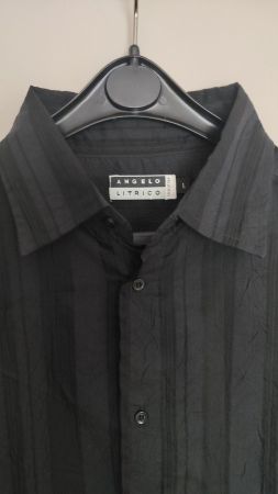 Camicia uomo  nera righe taglia L
