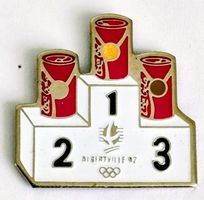 ein etwas spezieller 'Coca-Cola' Pin  Albertville Olympia