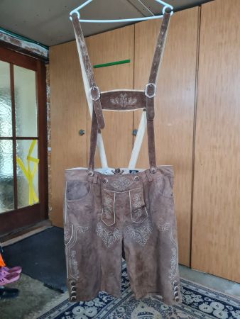 Trachten Lederhose mit Trägern, Grösse M - L