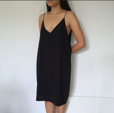 Samsøe Samsøe minimalistisches Trägerkleid Gr. S schwarz