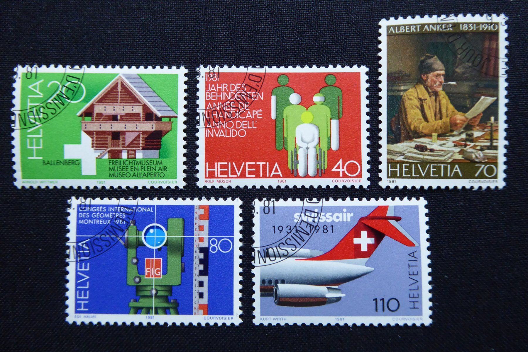 Alle Briefmarken: (S192) 1981: 649 - 653 ET ʘ – Gebraucht aus Basel von scholle50