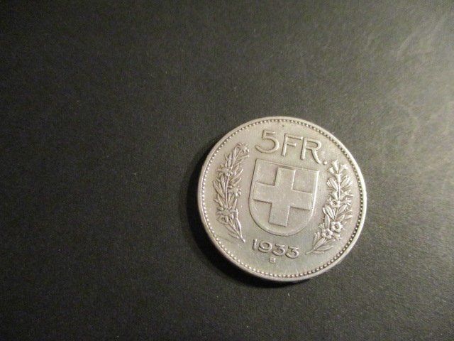 Tutti le monete: 5.-  Fr 1933  Superbe pièce  Superbe qualité – Usato da Lovens venduto da Jelmi