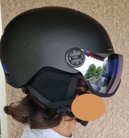 Kinder Salomon Orka Visor Skihelm, L (56-59 cm)+Visierschutz