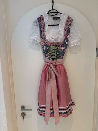 Dirndl Alpin de Luxe Gr. 38 mit Bluse und Schürze