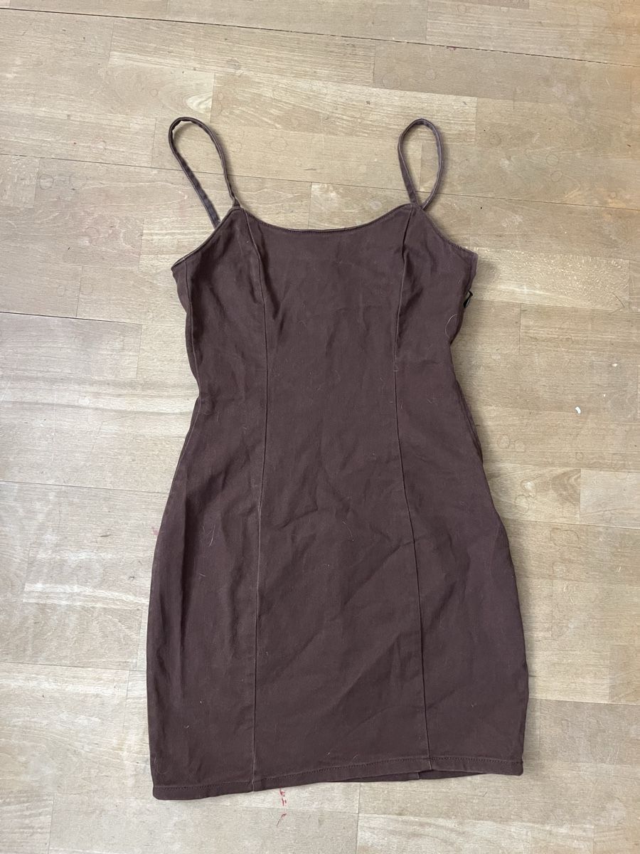 Vestiti: Braunes Kleid aus Jeansstoff – Usato da Stäfa venduto da jo1735