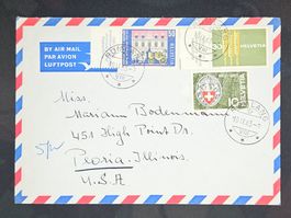 CL23 Enveloppe + Timbre Suisse 1963 to USA