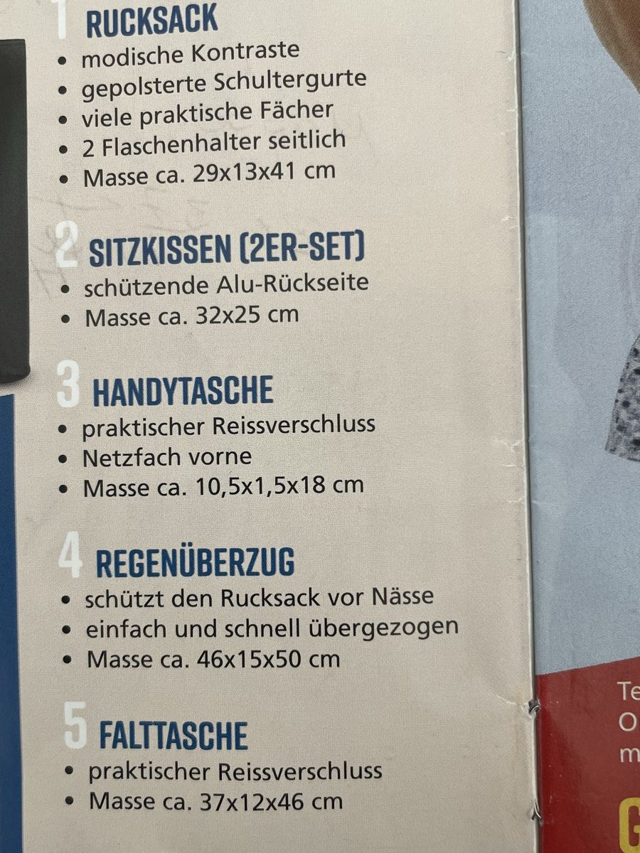 Zaini: Rucksack mit Freizeit Set originalverpackt – Nuovo e nell'imballaggio originale da Rüti ZH venduto da kar_xx9l 1