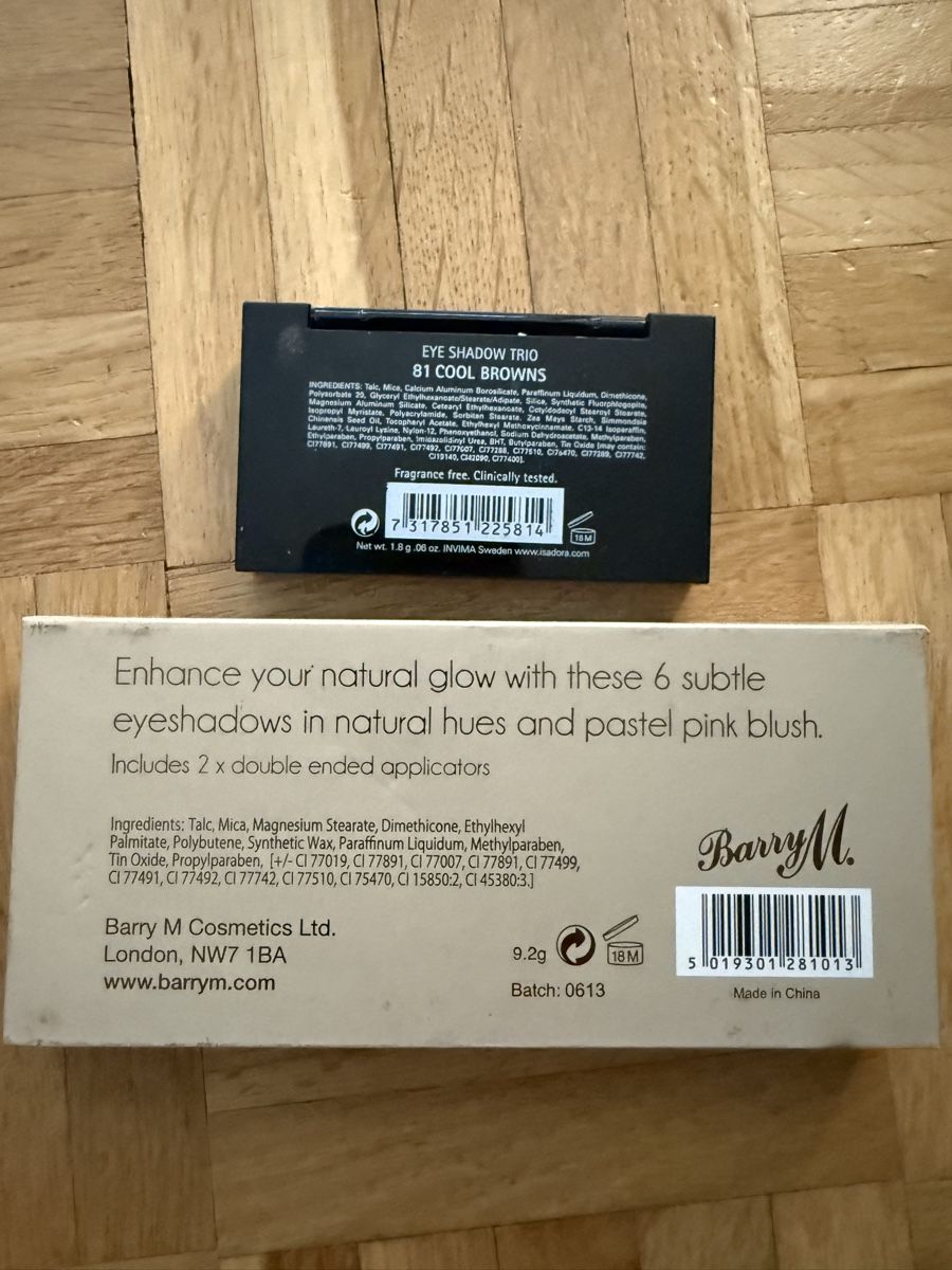 Make-up: Barry M & Isadora Eyeshadow Palette – Usato da Thun venduto da tahari 2