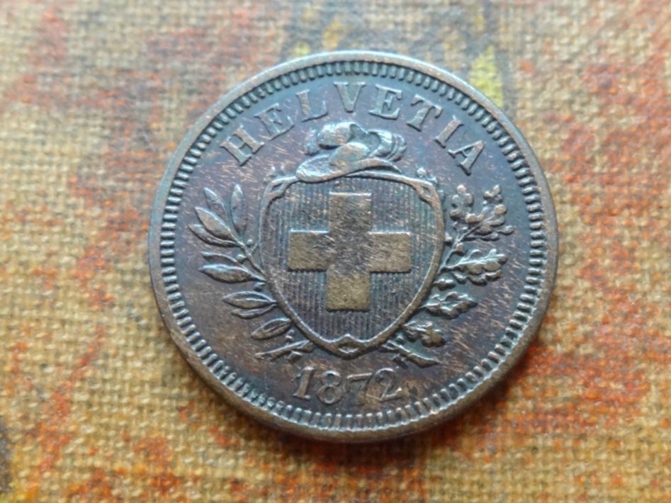 Tutti le monete: 1 Rp. 1872 – Usato da Romanel-sur-Lausanne venduto da Swift13