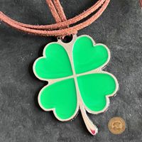 Anhänger Glücksklee am Band, neuwertig, viel Glück🍀