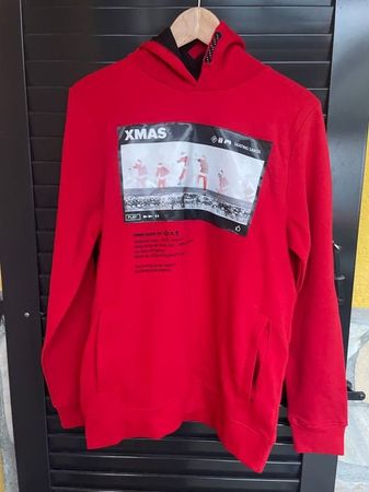 Kinder Hoodie mit Kapuze Weihnachten rot 170/176