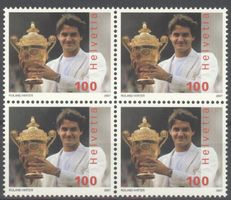 2007, Sondermarke Roger Federer, Viererblöcke **