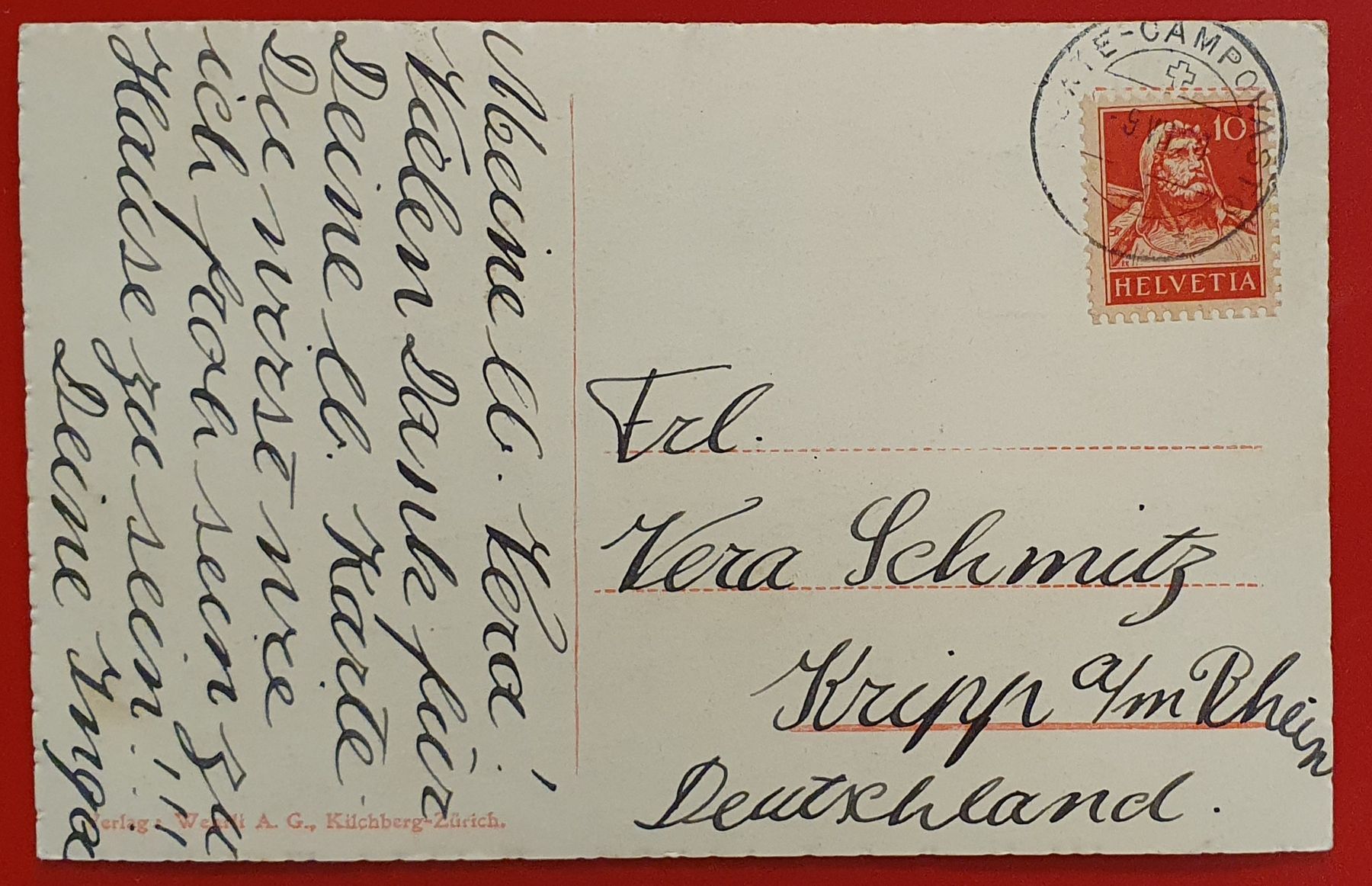Cartoline postali: Monte Campovasto - Schafherde mit Hirte – Usato da Kreuzlingen venduto da Rschweiz1 1