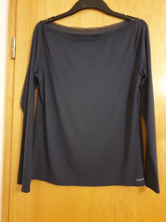 T-shirt manche longue, M, navy, modal fluid