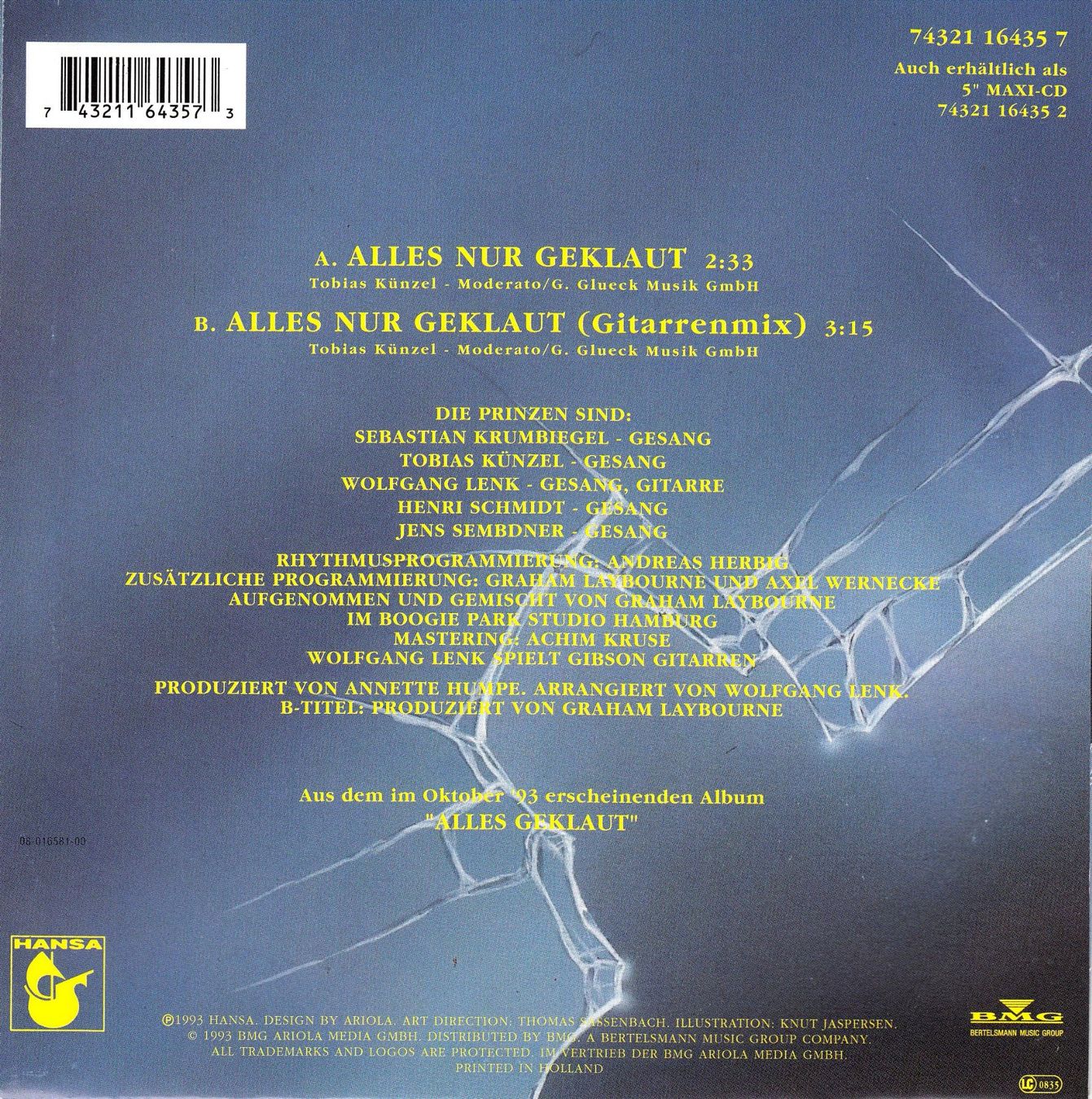 Dischi in vinile: Die Prinzen Vinyl Single von 1993 – Usato da Volketswil venduto da Abcrecords 1