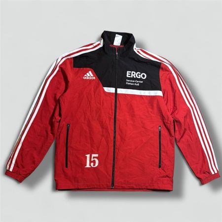 Adidas Ergo red vintage football track jacket 90s retro